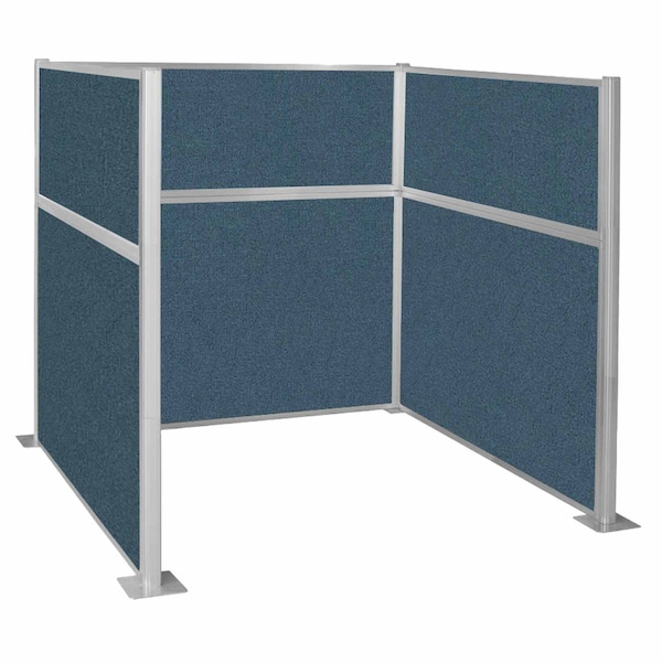 Pre-Configured Hush Panel Cubicle (U Shape) 6' x 6' Caribbean Fabric